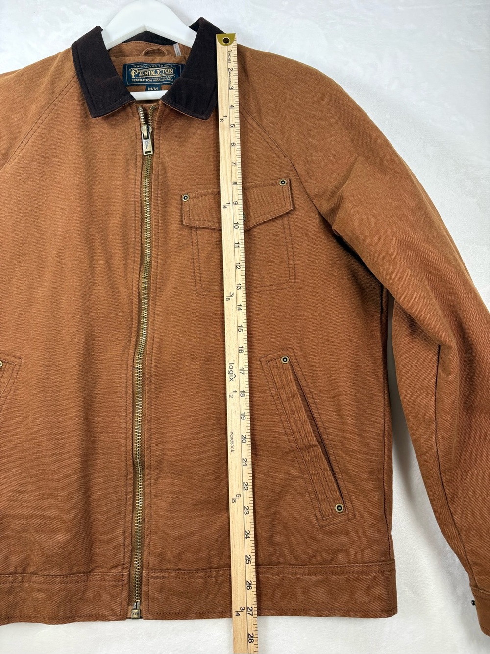 Pendleton Wild Horse Canvas Jacket Medium Brown Workwear Ranch Coat - Picture 10 of 10